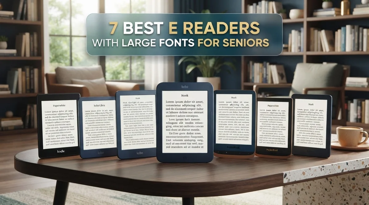 7 Best E-Readers With Large Fonts for Seniors